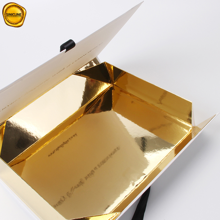 Benutzerdefinierte weiße und goldene Luxus-Perückenbox Bündel Haarverlängerung Perückenbox