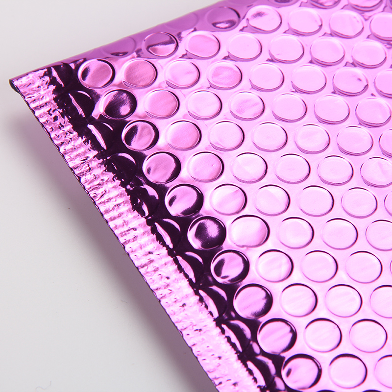 Personalisierte wasserdichte Kosmetikverpackung Pink Metallic Bubble Mailer