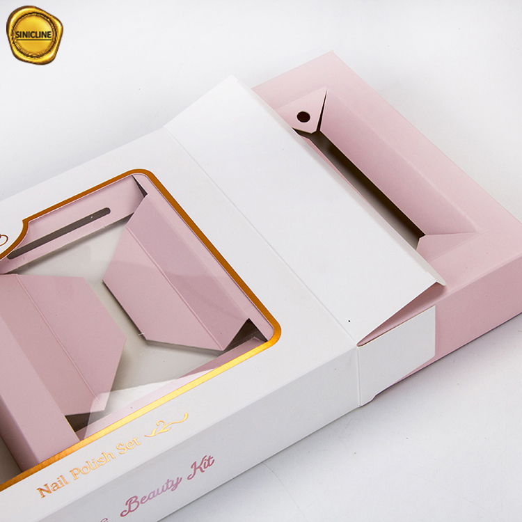 Umweltfreundliche, individuell bedruckte Papier-Schaufenster-Nagellack-Verpackungsbox