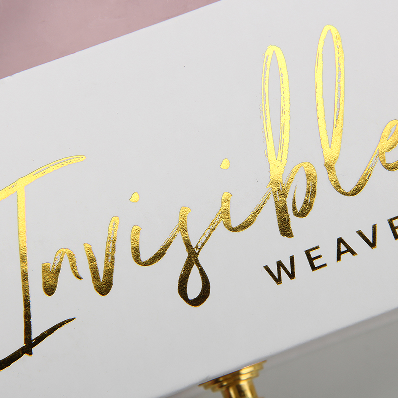 Custom Gold Logo Weave Boxes Haarverpackung Weave Boxes Haarverpackung