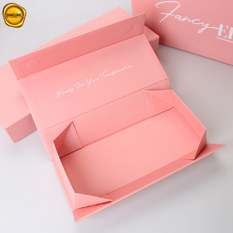 Custom Baby Pink Folding mit Logo Luxury Hair Extension Packaging Box mit Logo Luxury Hair Extension Packaging Box