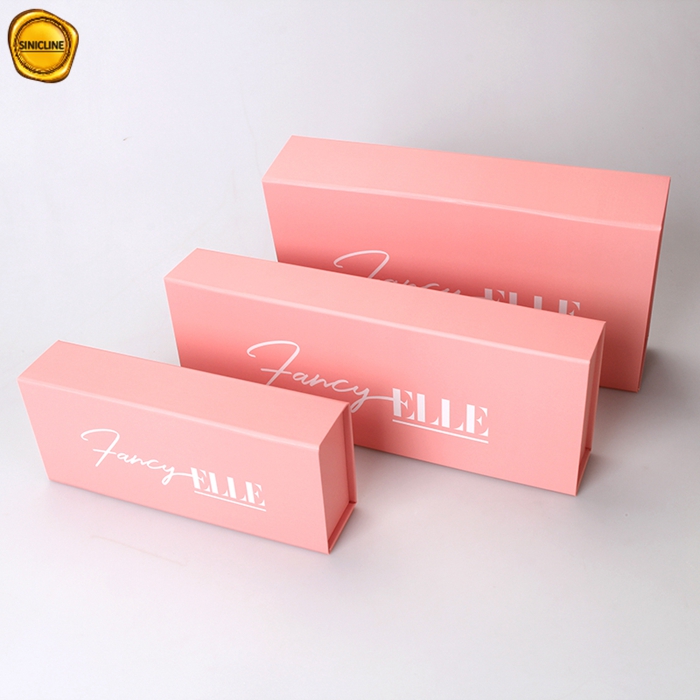 Custom Baby Pink Folding mit Logo Luxury Hair Extension Packaging Box mit Logo Luxury Hair Extension Packaging Box