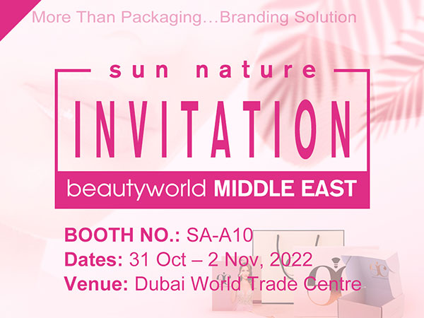 SUN NATURE wird an der Beautyworld MIDDLE EAST 2022 teilnehmen
