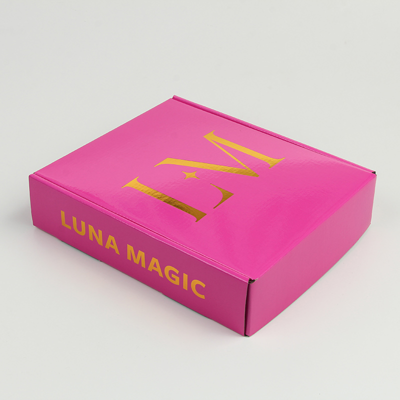 Recycelbar Custom Design Glossy Pink Beauty Brand Shipping Box